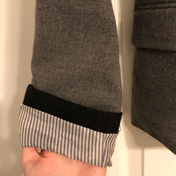 Merona Gray with Black Trim Blazer - Picture 3 of 7